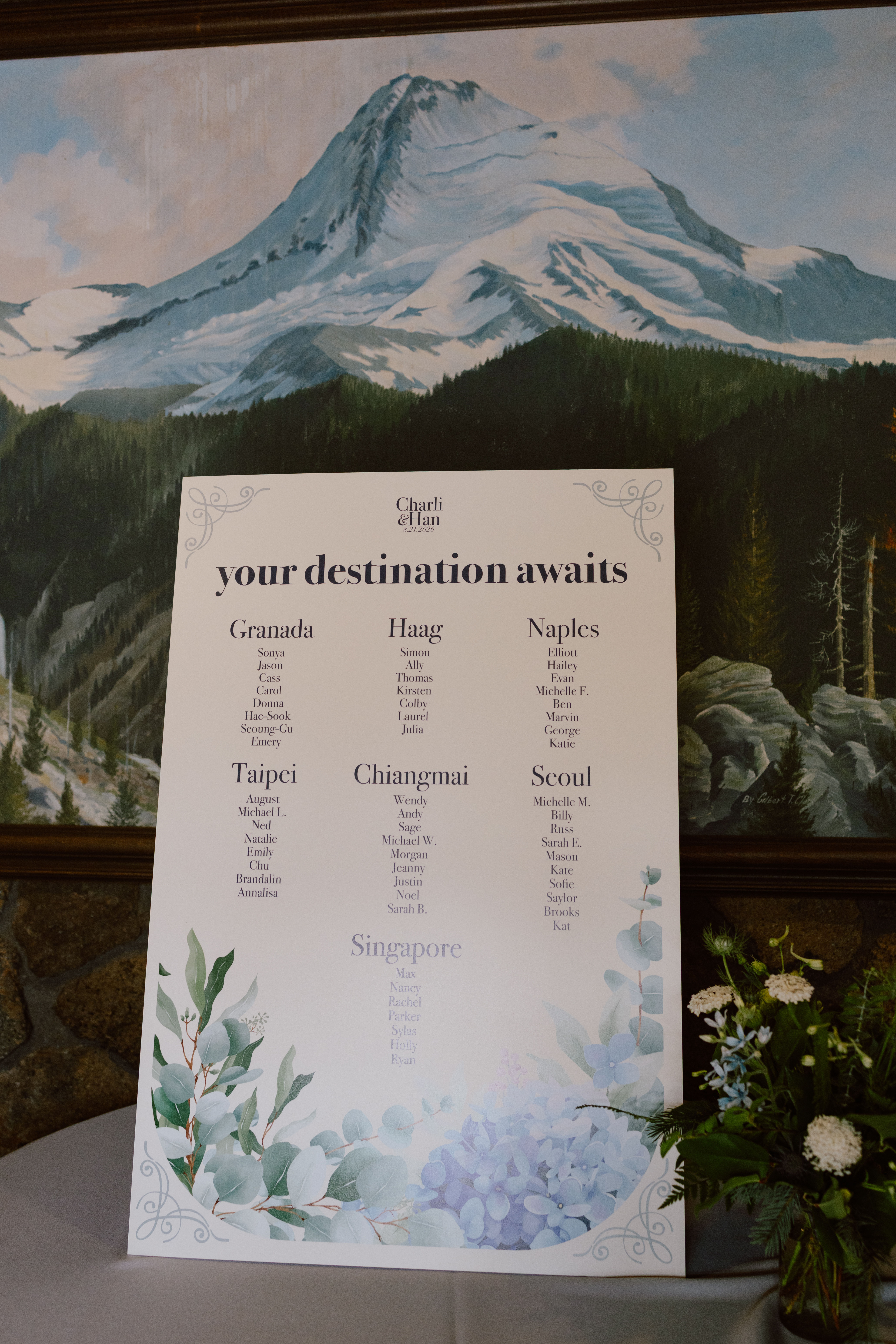 wedding seating chart