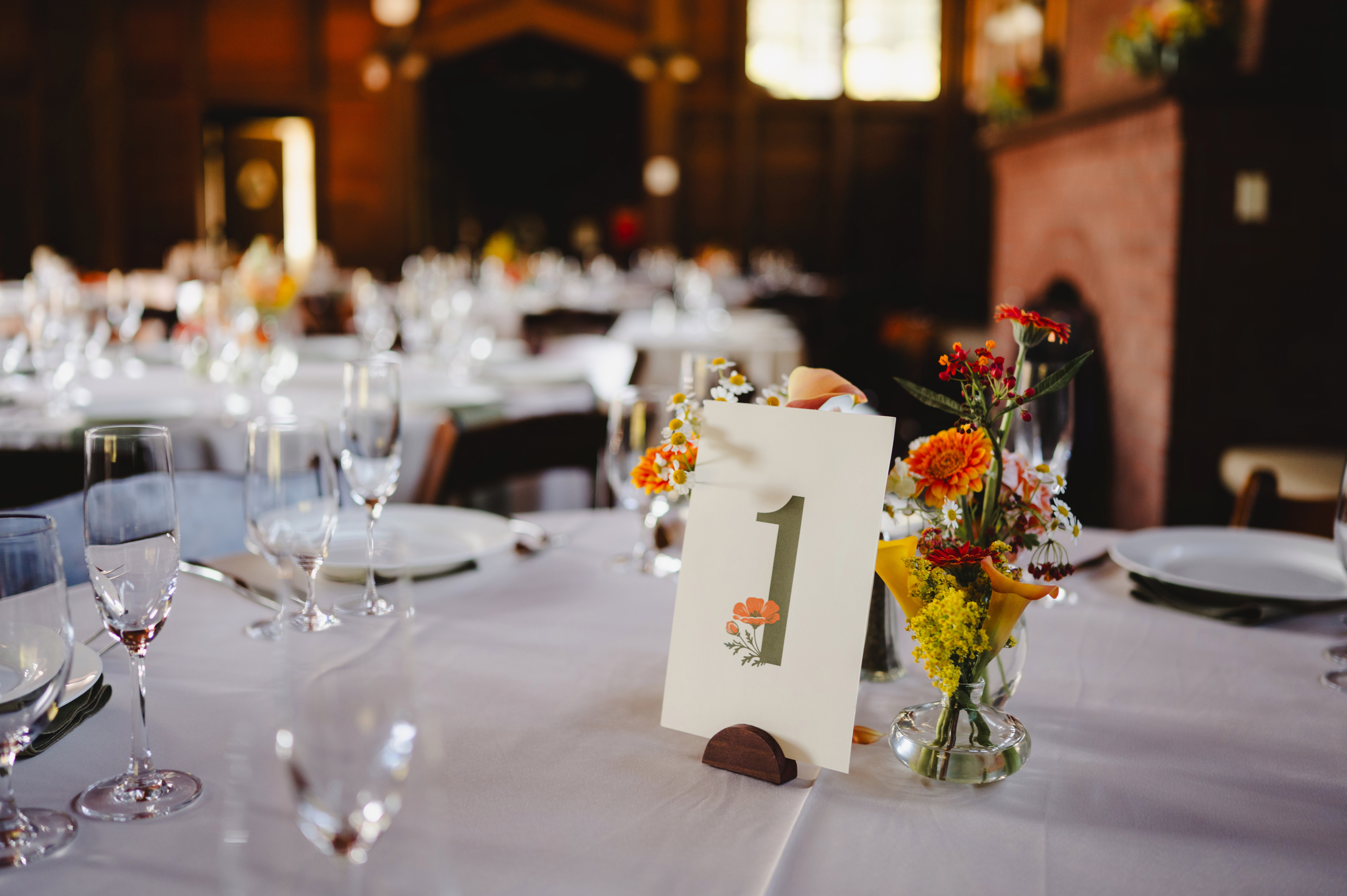 wedding table number